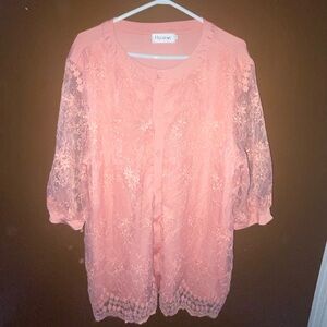 Fly Curvy Button Up Tunic Blouse Womens Plus Size 2x